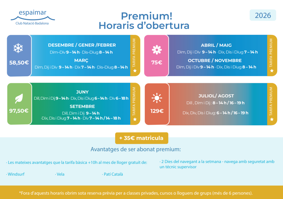tarifas premium
